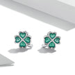 925 Sterling Silver Enamel Plated Platinum Earrings for Women