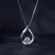 925 Sterling Silver Necklace with 1 Carat Moissanite - 400mm Length for Women