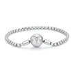 925 Sterling Silver Bracelet 19cm with CZ Stones for Women