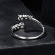 925 Sterling Silver Moissanite Ring for Women - Size E - Plated White Gold