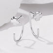 S925 Silver Brass and White Gold Plated 1.4cm Earrings for Women
