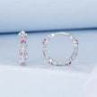 925 Sterling Silver Pavé CZ White Gold Plated Earrings for Women