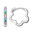 925 Sterling Silver Earrings with Pavé Setting CZ and Platinum Plating for Women