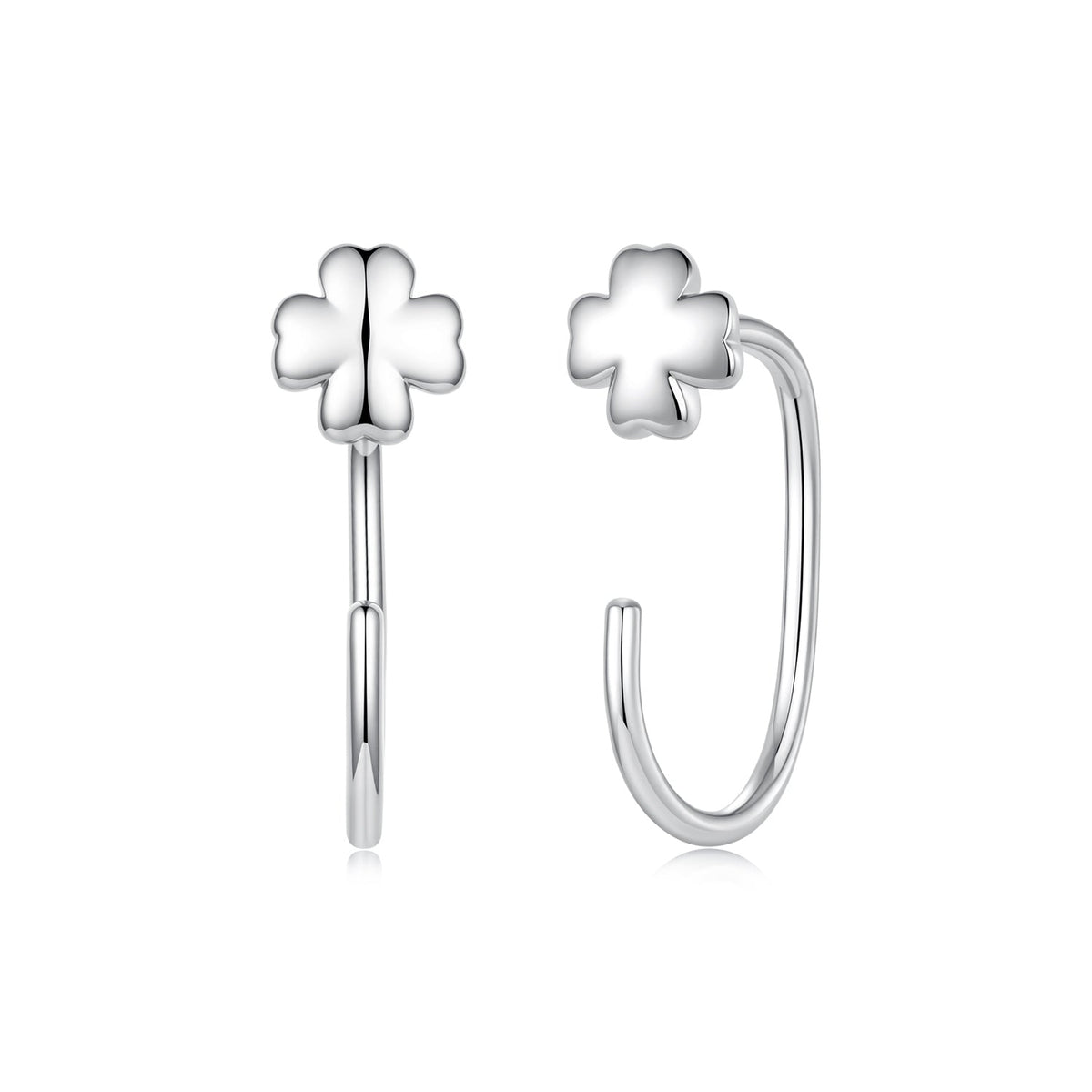 S925 Silver Brass and White Gold Plated 1.4cm Earrings for Women