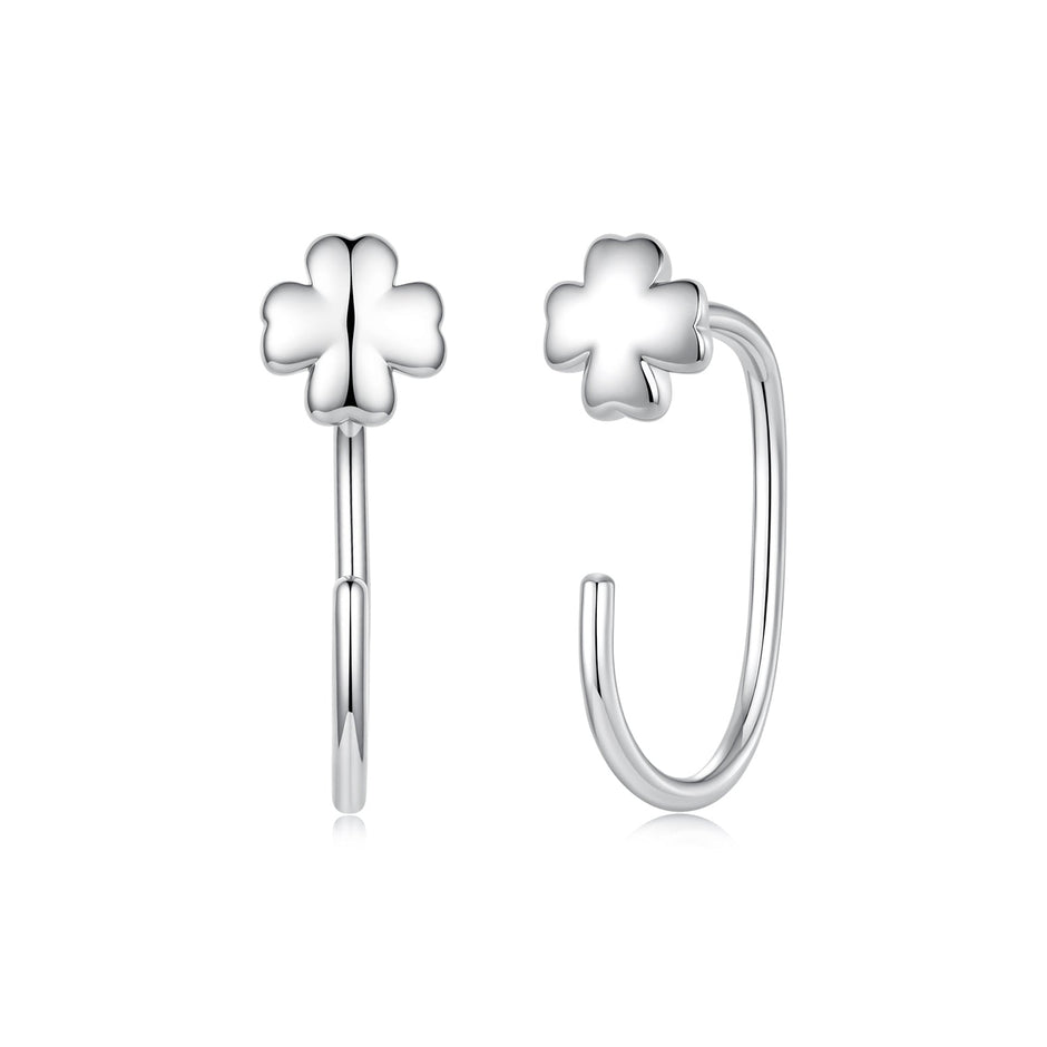 S925 Silver Brass and White Gold Plated 1.4cm Earrings for Women