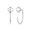 S925 Silver Brass and White Gold Plated 1.4cm Earrings for Women