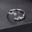 925 Sterling Silver Moissanite 0.06 Carat Ring for Women, Size E