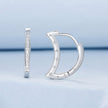 925 Sterling Silver Pave Setting CZ White Gold Plated Earrings for Women