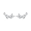 925 Sterling Silver Oxidized Earrings - 7*11mm for Women