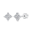 925 Sterling Silver 10mm Moissanite Earrings for Women