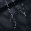925 Sterling Silver Moissanite Plated Platinum Necklace for Women, 6.5mm, Style L, 400mm Length