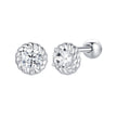 925 Sterling Silver 3mm Moissanite Earrings for Women