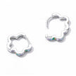 925 Sterling Silver Earrings with Pavé Setting CZ and Platinum Plating for Women