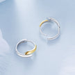 925 Sterling Silver White Gold Plated Earrings 13*6mm for Women