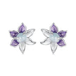 925 Sterling Silver Earrings with Enamel and Transparent Glass for Women
