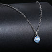 925 Sterling Silver Moissanite 6.5mm Diamond-like Pendant Necklace for Women