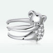 925 Sterling Silver CZ Pavé Setting Earrings