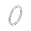 S925 Sterling Silver 2.0mm Moissanite Ring Size 9 for Women