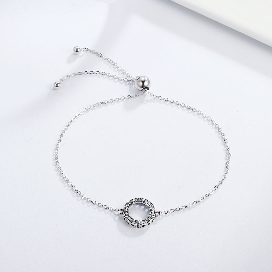 925 Sterling Silver Bracelet 26.5CM with 1.5*1.1CM Pendant for Unisex