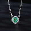 925 Sterling Silver 0.6 Carat Moissanite Pendant Necklace for Women