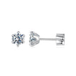 925 Sterling Silver 0.5 Carat Moissanite Earrings for Women