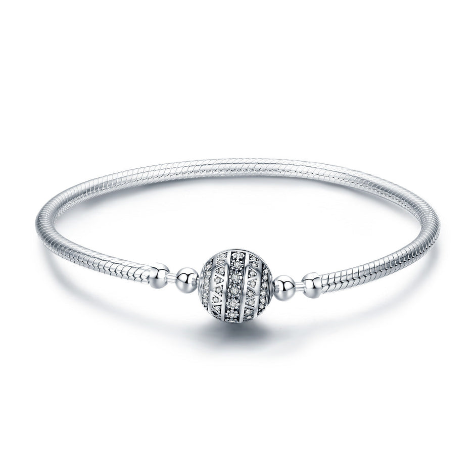 925 Sterling Silver SCB Bracelet Style Nan Size 17.0 for Women