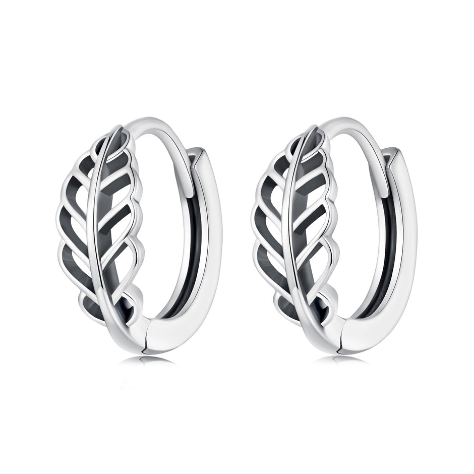 925 Sterling Silver Oxidized Earrings 12*5mm