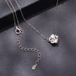 925 Sterling Silver Moissanite 0.5 Carat White Gold Plated Necklace for Women