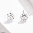 925 Sterling Silver Earrings with Pavé Setting CZ