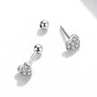 925 Sterling Silver Earrings with Pavé Setting CZ