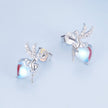 925 Sterling Silver Moonstone CZ Earrings for Women