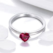 925 Sterling Silver Plated Platinum CZ Ring Size 6 for Women