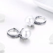 925 Sterling Silver Earrings with Quality Shell Pearl and CZ for Women