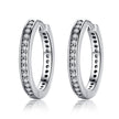 925 Sterling Silver Earrings with Pavé Setting CZ