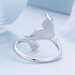 925 Sterling Silver Enamel Opal Ring with Pavé Setting for Women
