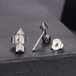 925 Sterling Silver 0.08ct and 0.12ct Moissanite Earrings in White Gold for Women