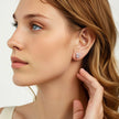 925 Sterling Silver Earrings with CZ and White Gold Plating for Women