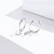 925 Sterling Silver Earrings 2.6x0.7cm for Women