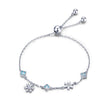 925 Sterling Silver Adjustable Bracelet for Women - 22cm