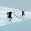 925 Sterling Silver Earrings with CZ and Oxidized Finish for Women