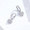 925 Sterling Silver CZ Pavé Setting Earrings for Women