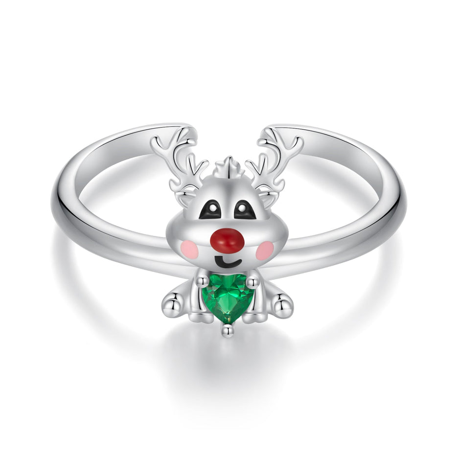 925 Sterling Silver Enamel Pavé CZ Ring