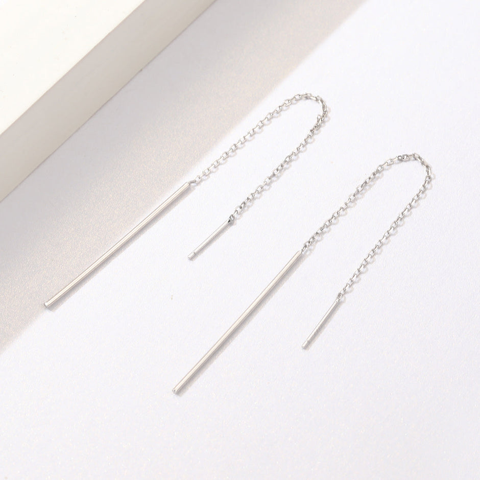 925 Sterling Silver Plated Platinum Earrings