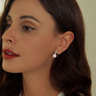 925 Sterling Silver Earrings with Quality Shell Pearl and CZ for Women
