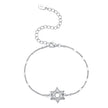 925 Sterling Silver White Gold Plated CZ Pavé 15+6cm Bracelet for Women