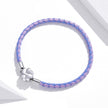 925 Sterling Silver Oxidized Silver Leather 17cm Bracelet