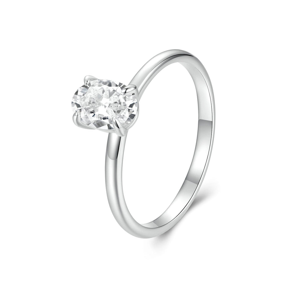 925 Sterling Silver Moissanite 1ct Ring Size 8
