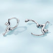 925 Sterling Silver Plated Gold Earrings Size 1.8cm for Women