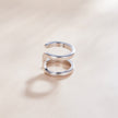 925 Sterling Silver Earrings 1.2*0.8cm with Platinum Plating for Women