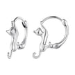 925 Sterling Silver Plated Gold Earrings Size 1.8cm for Women